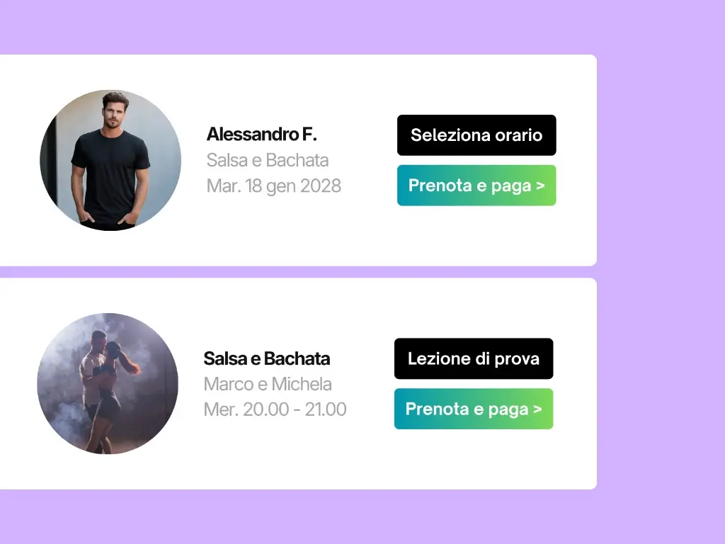 Anteprima app: prenotazioni e pagamenti